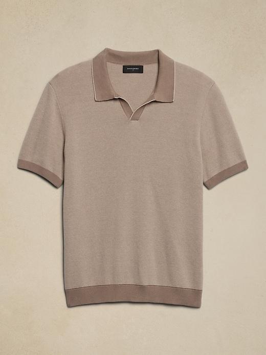 Birdseye Stitch Sweater Polo Product Image