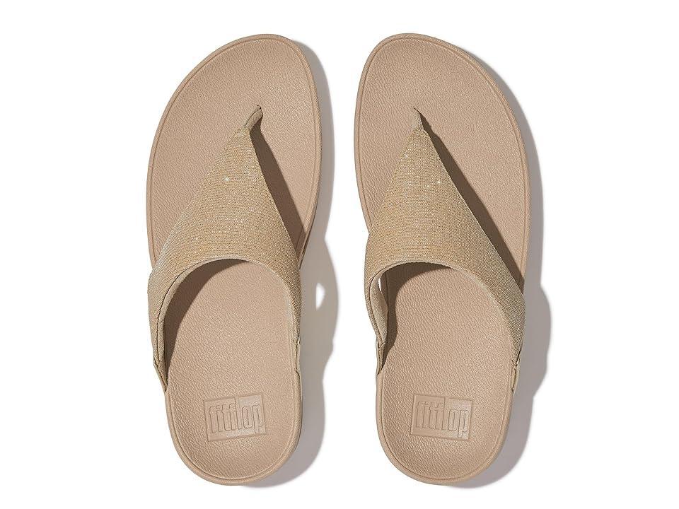 FitFlop Lulu Shimmerlux Toe-Post Sandals (Latte ) Women's Sandals Product Image