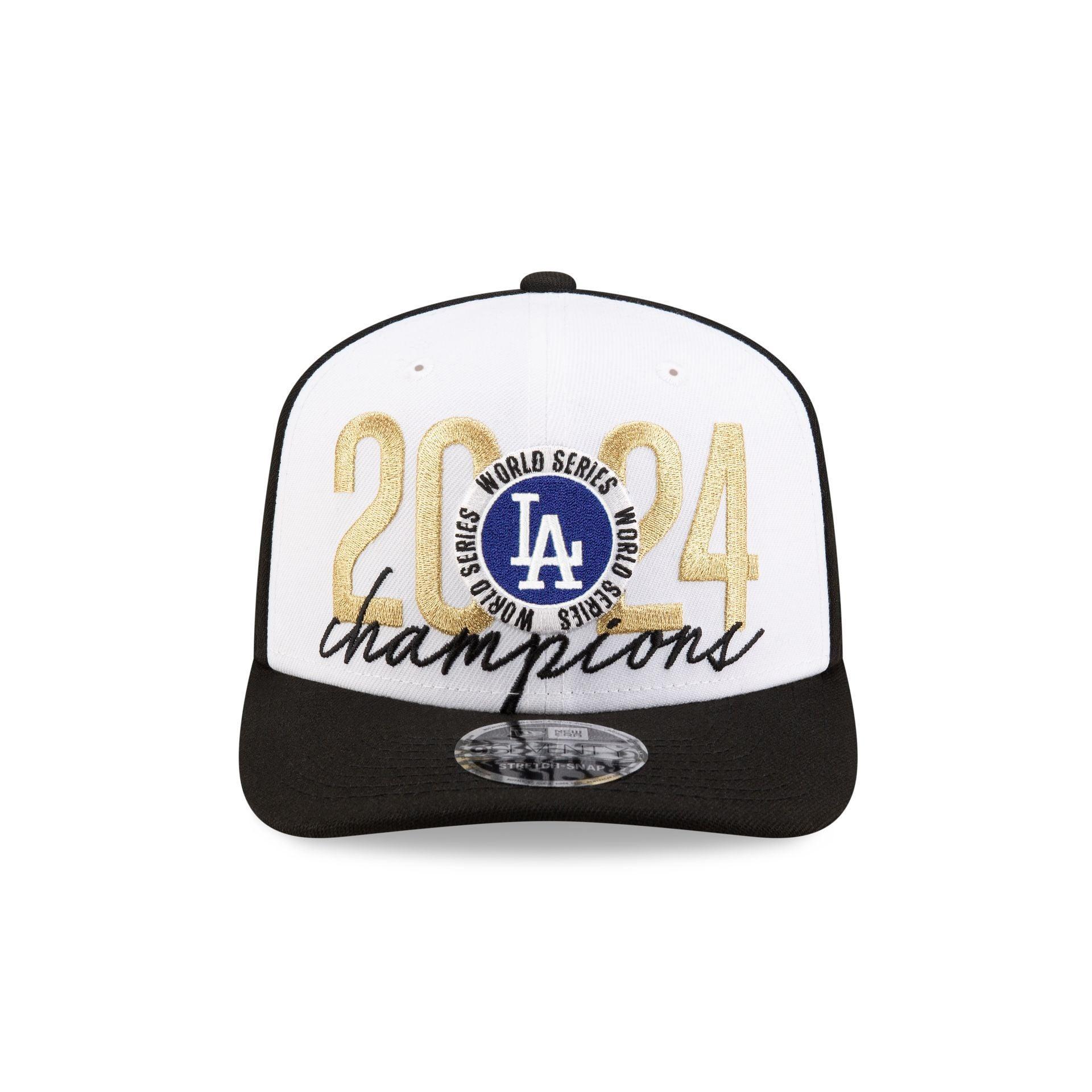 Los Angeles Dodgers 2024 World Series Champions Locker Room 9SEVENTY Stretch-Snap Hat Male Product Image