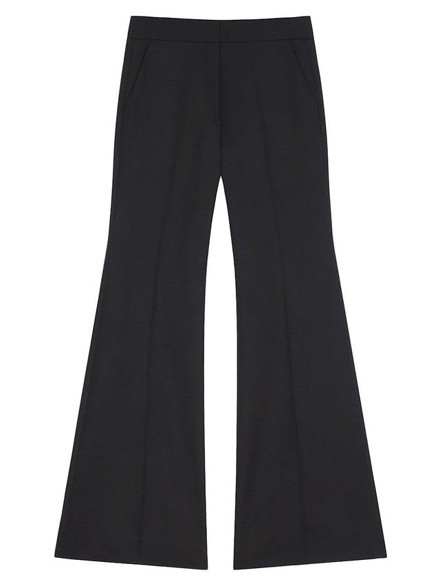 Womens Flare Tailored Pants in Tricotine Wool and Mohair Product Image