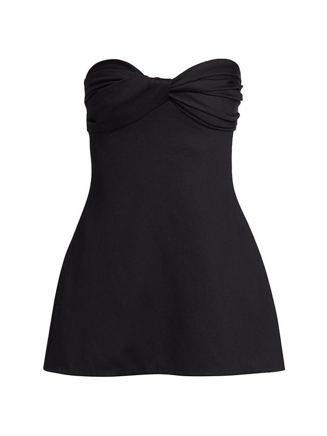 Womens Twist Strapless Peplum Top Product Image