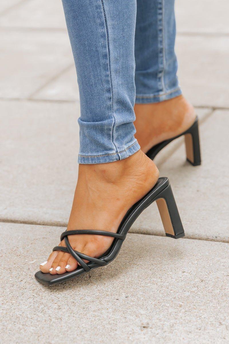 Jenna Black Strappy Heeled Sandals - FINAL SALE product image