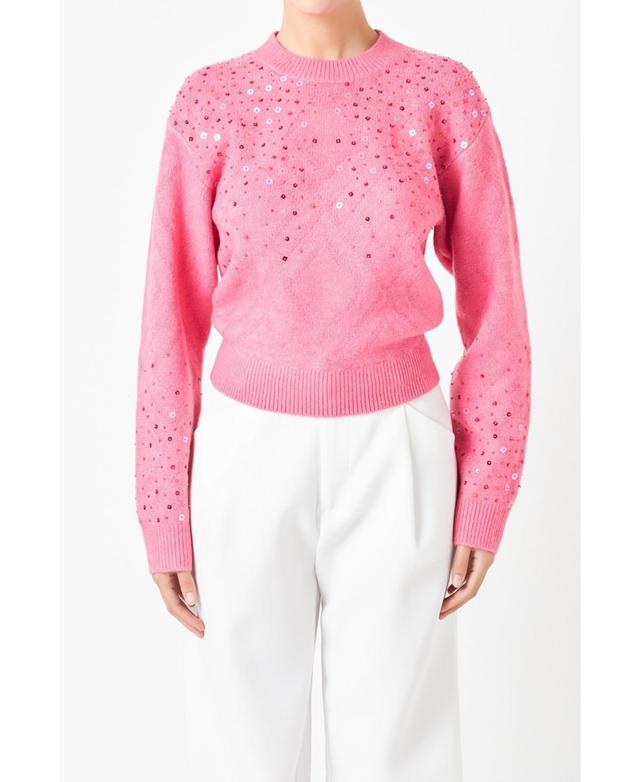 Endless Rose Sequin Crewneck Sweater Product Image