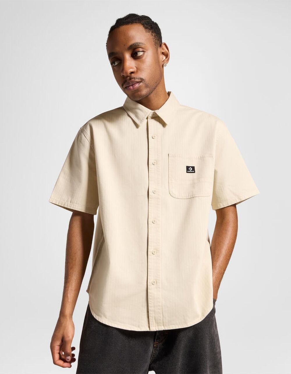 CONVERSE Woven Mens Button Up Shirt Product Image