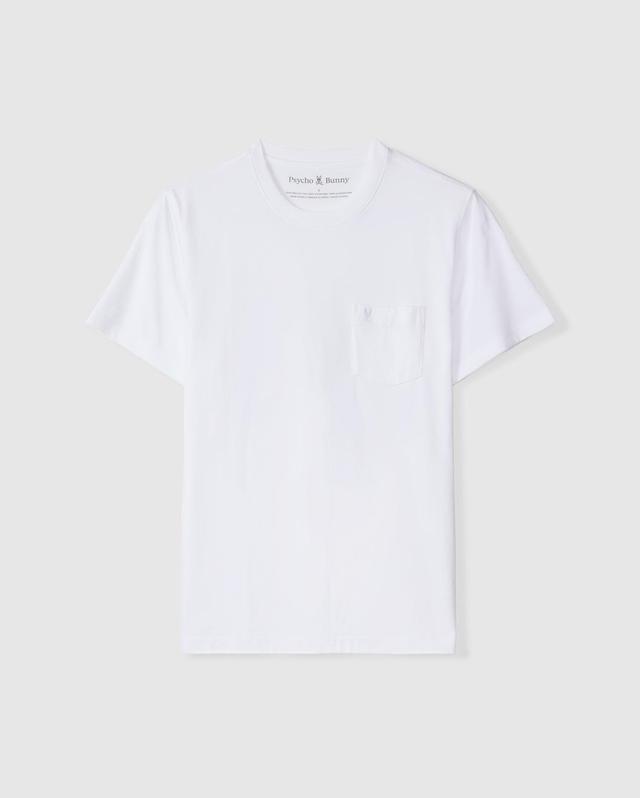 Psycho Bunny Men's Bonnie Regular Fit Pocket Tee 100 WHITE Product Image