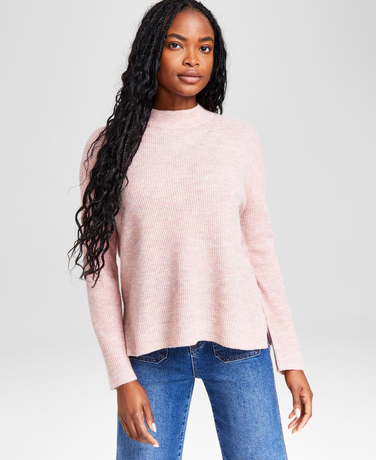 And Now This Womens Ribbed Mockneck Sweater, Created for Macys Product Image