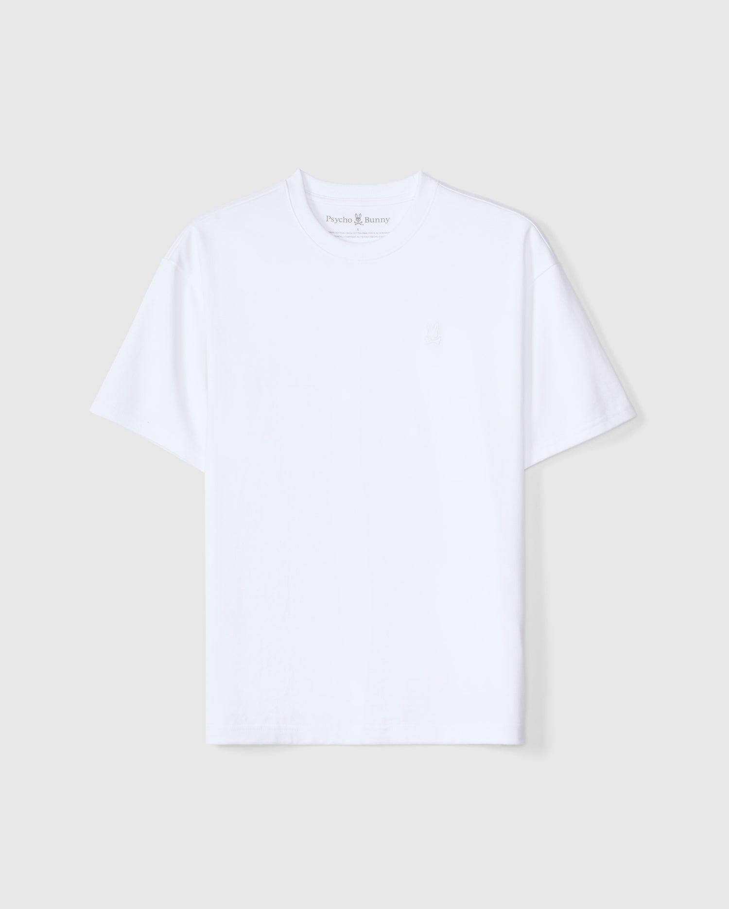 Psycho Bunny Men's Duke Oversized Tee 100 WHITE Product Image