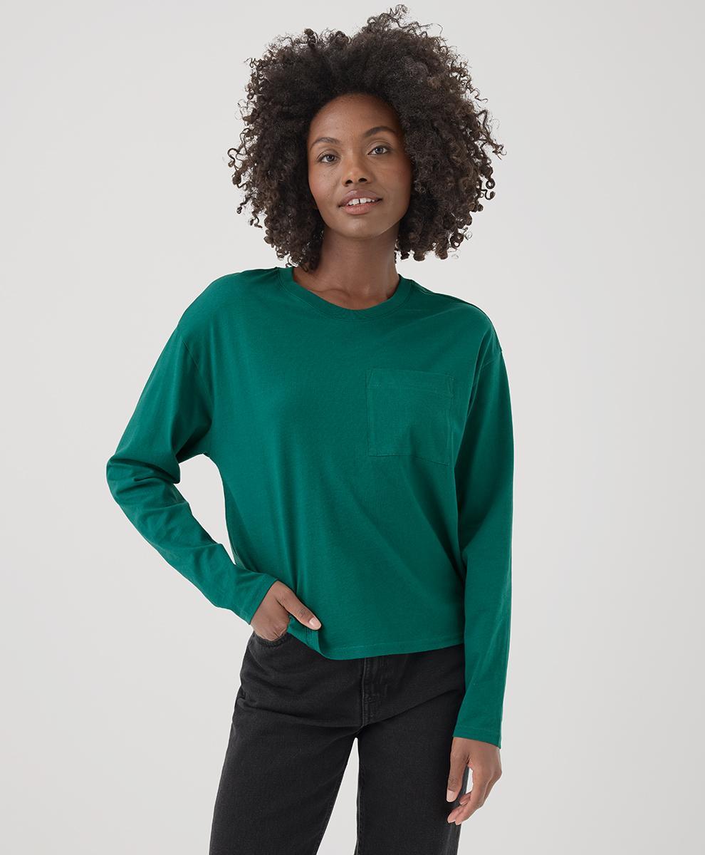 Womens Softspun Long Sleeve Pocket Tee S Product Image