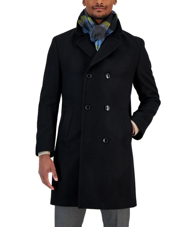 Nautica Mens Classic-Fit Double Breasted Wool Overcoat Product Image