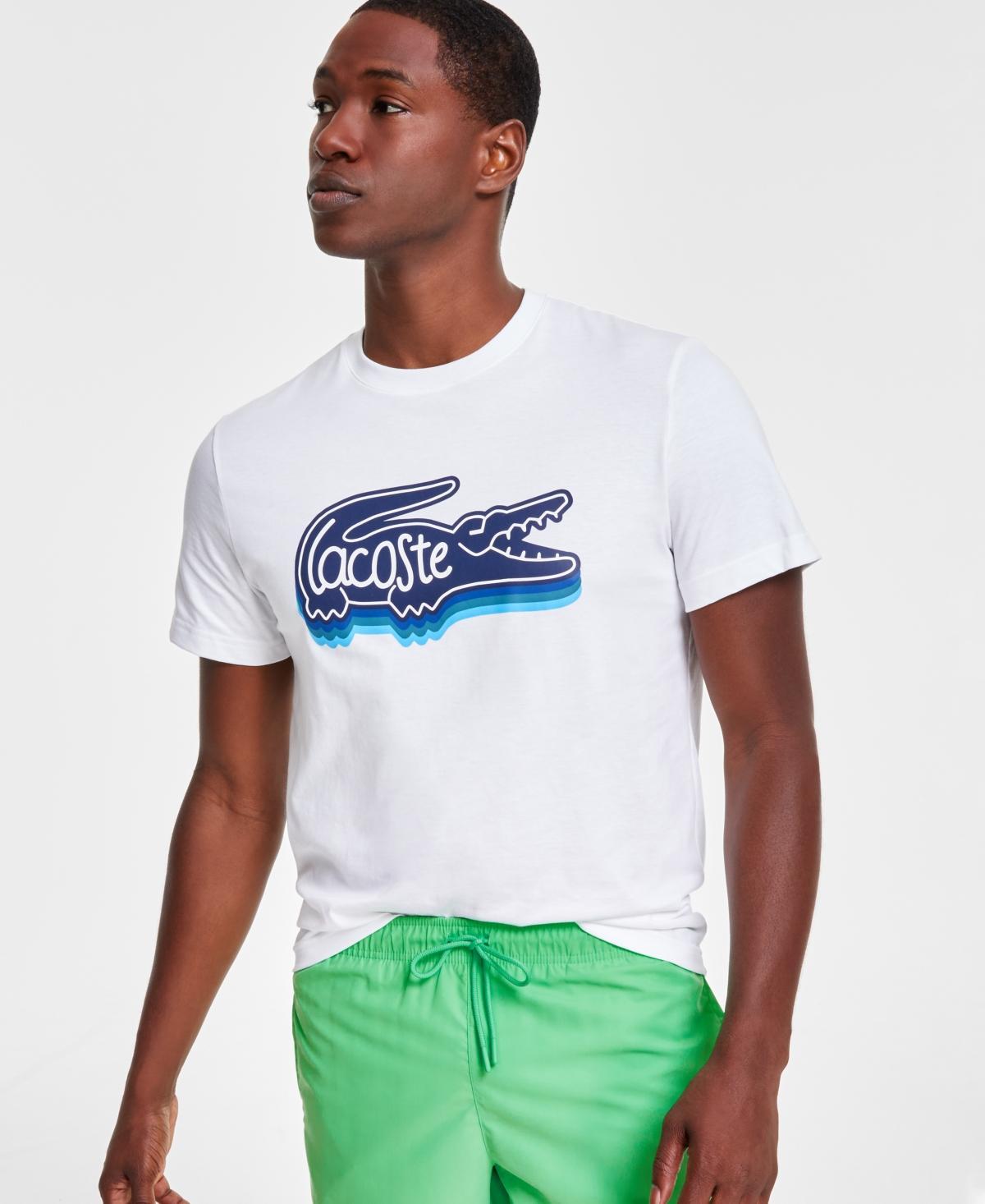 Lacoste Mens Short Sleeve Crewneck Logo Graphic T-Shirt, Created for Macys Product Image