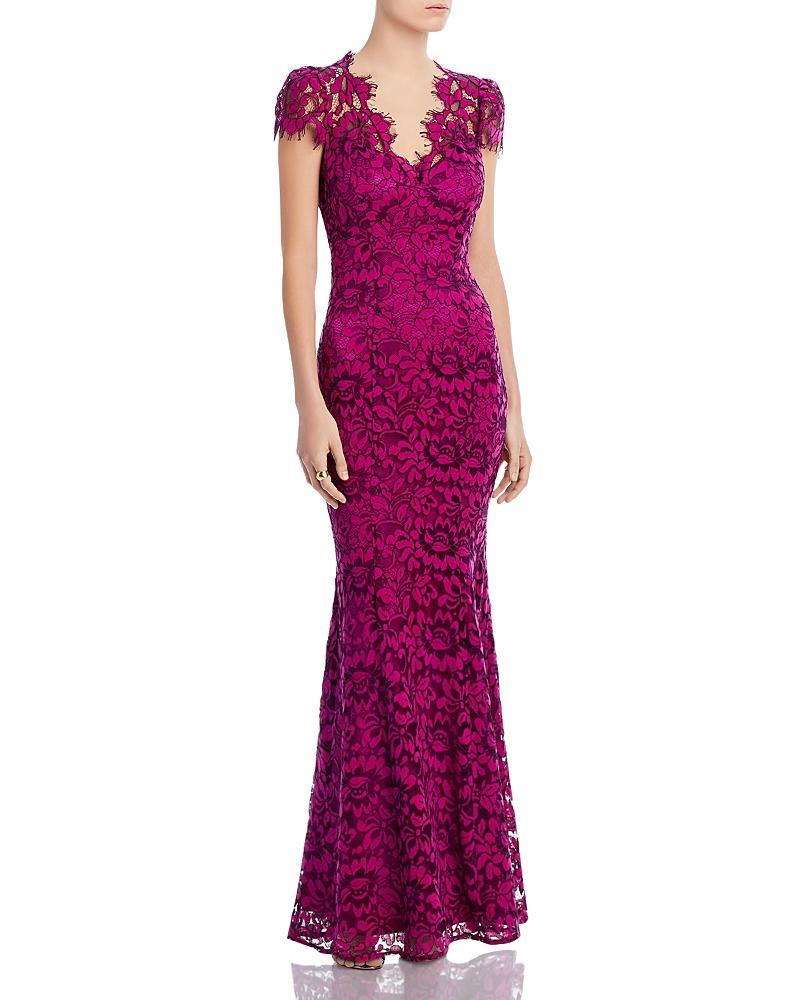 Eliza J Scalloped-Edge Lace Gown Product Image