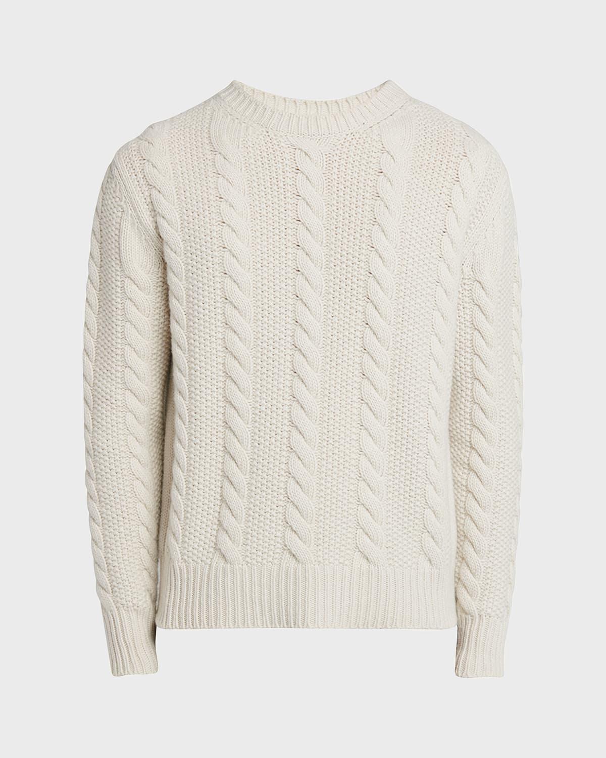 Men's Cashmere Cable Knit Sweater Product Image