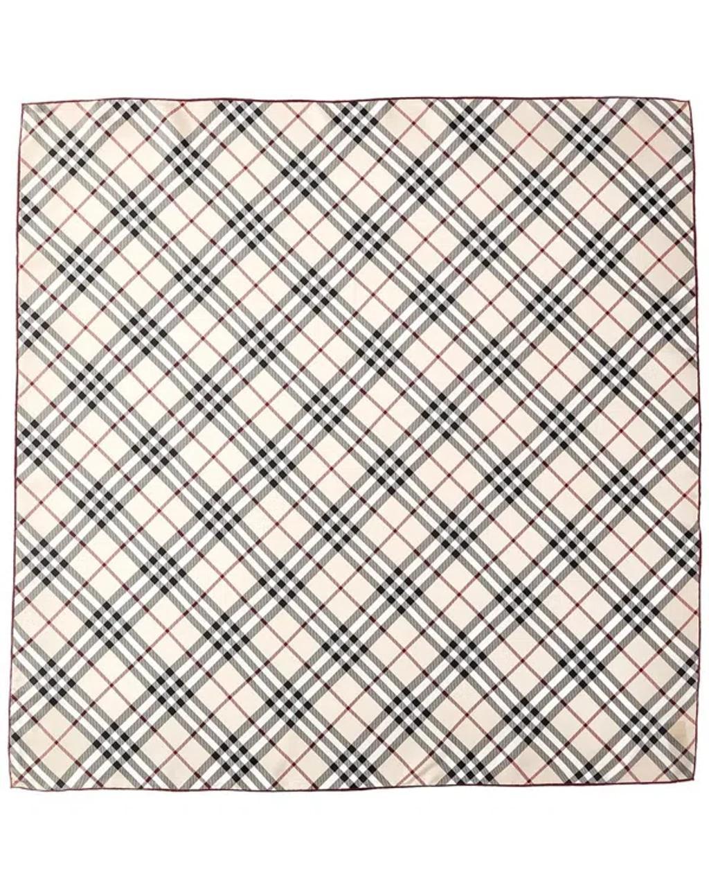 BURBERRY Check Silk Scarf In Grey Product Image