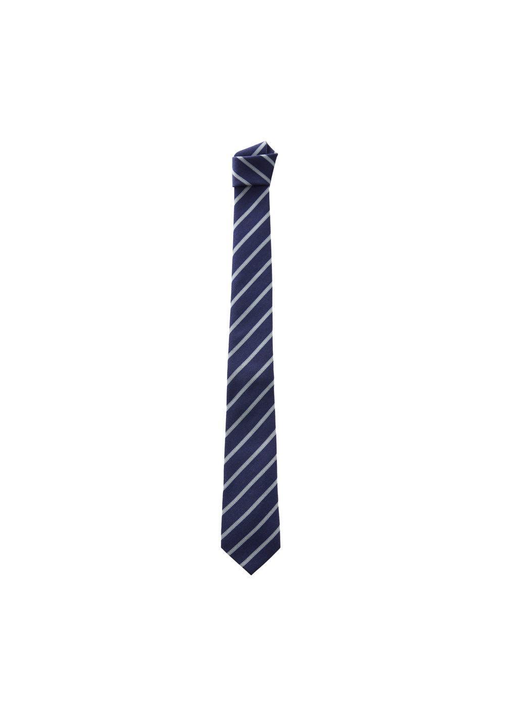 MANGO MAN - Striped wool blend tie - One size - Men Product Image