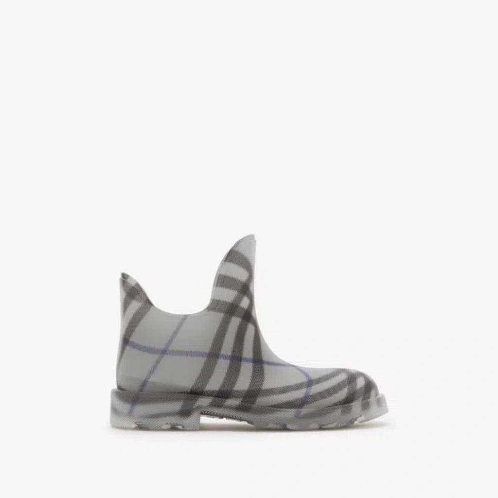 BURBERRY Check Rubber Marsh Low Boots In Lichen Product Image