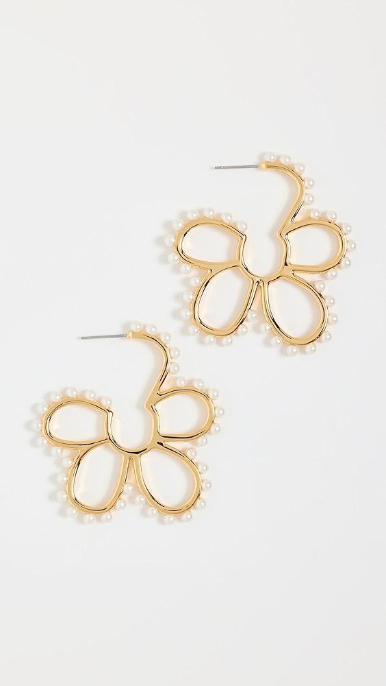 Lele Sadoughi Daisy Pearl Hoop Earrings | Shopbop Product Image