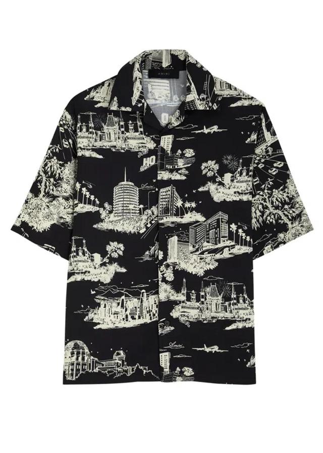 Landmark Printed Shirt In Black And White Product Image