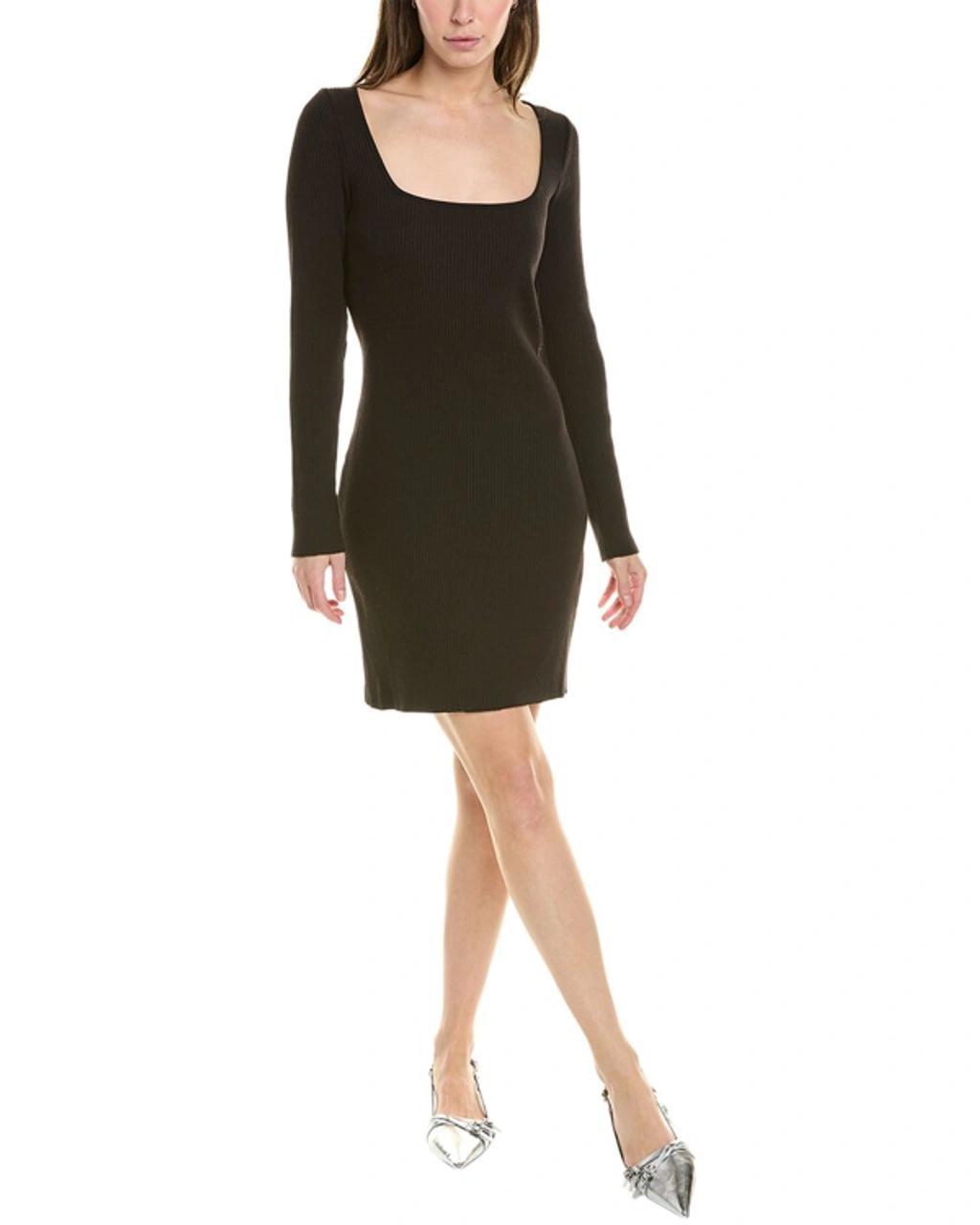 Square Neck Mini Dress In Black Product Image