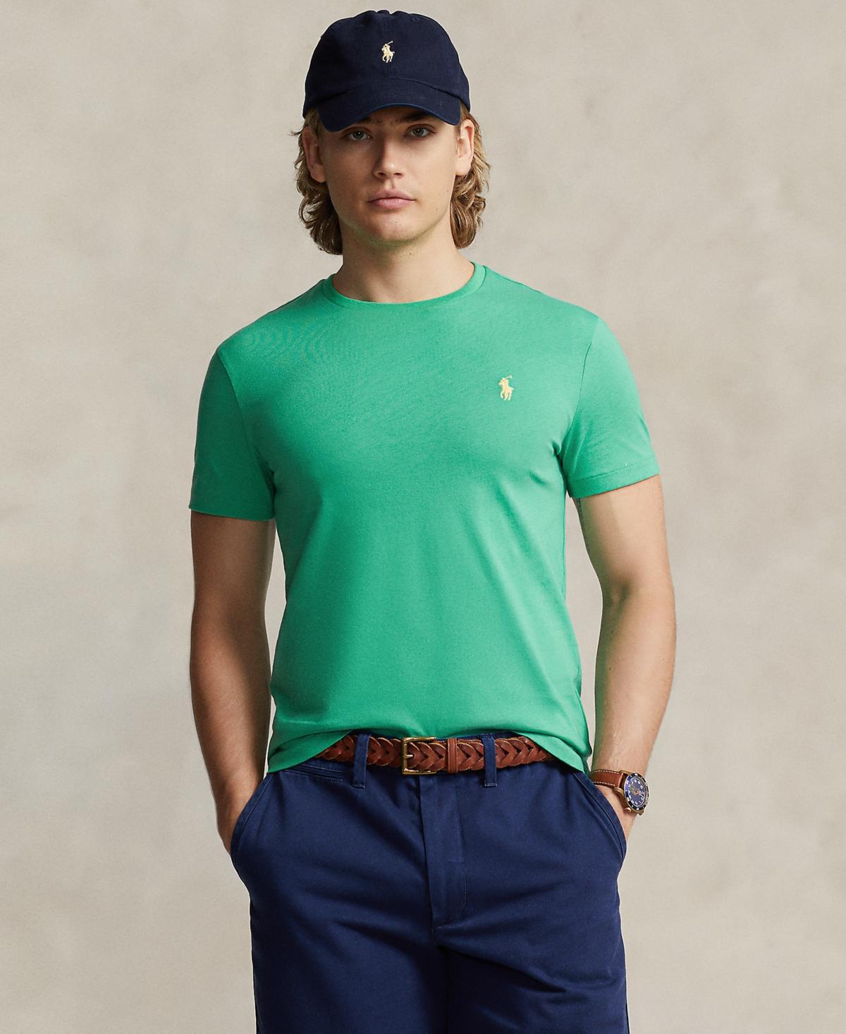 Polo Ralph Lauren Classic Fit Crew Neck Tee (Maidstone Blue) Men's T Shirt Product Image