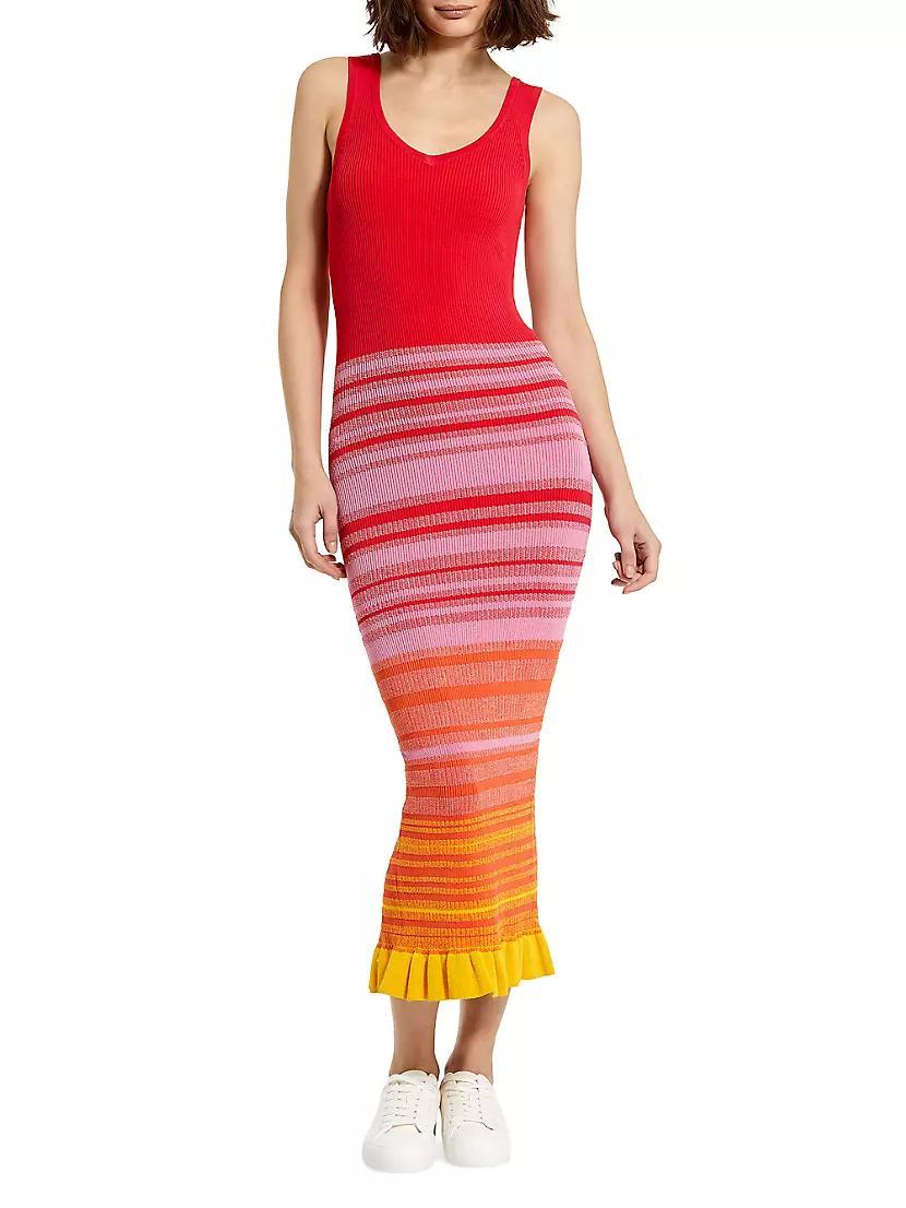 Stripe Body-Con Midi-Dress Product Image