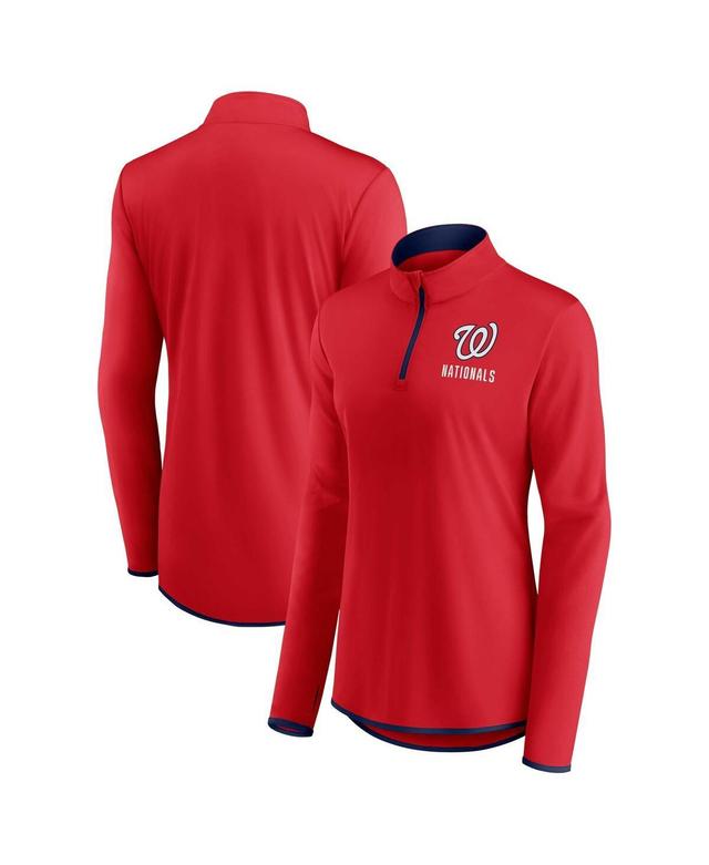 Womens Fanatics Branded Washington Nationals Worth The Drive Quarter-Zip Jacket Product Image