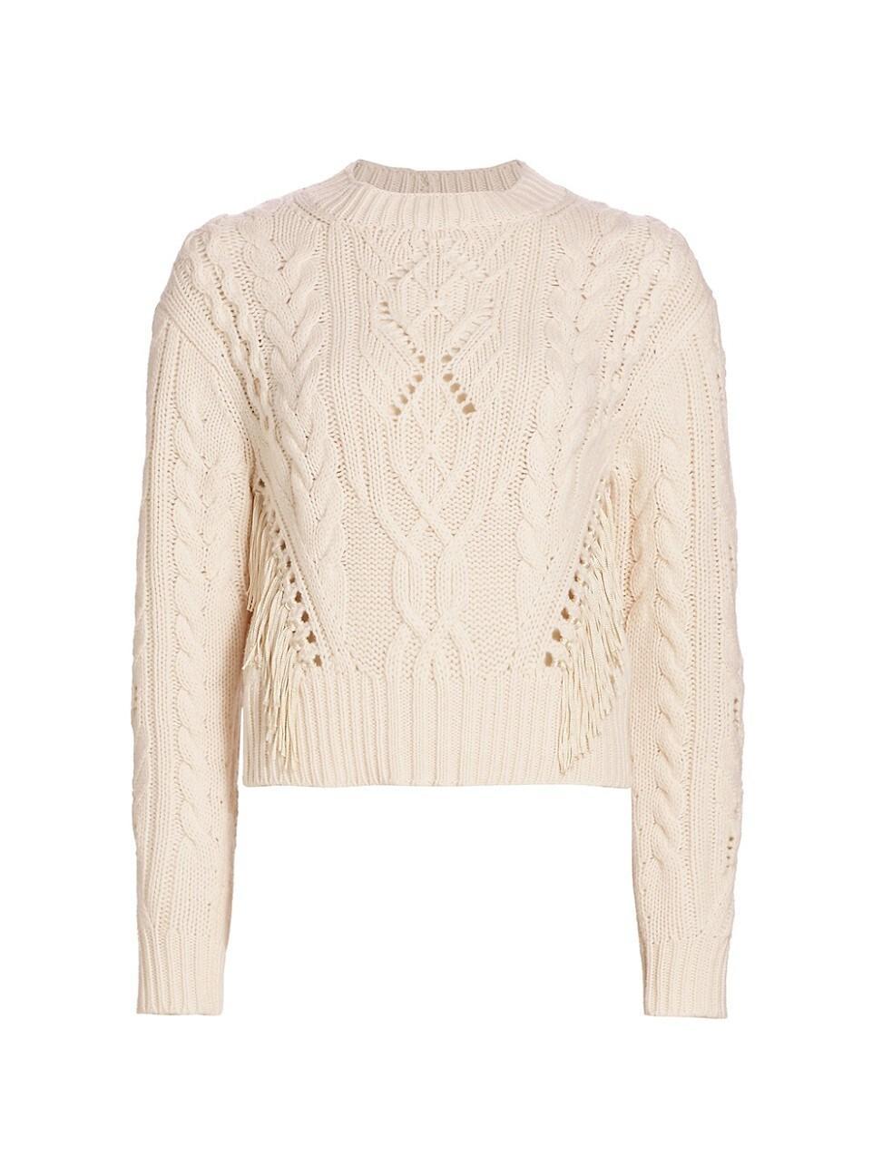 Vince Cable Fringe Accent Wool & Cashmere Sweater Product Image