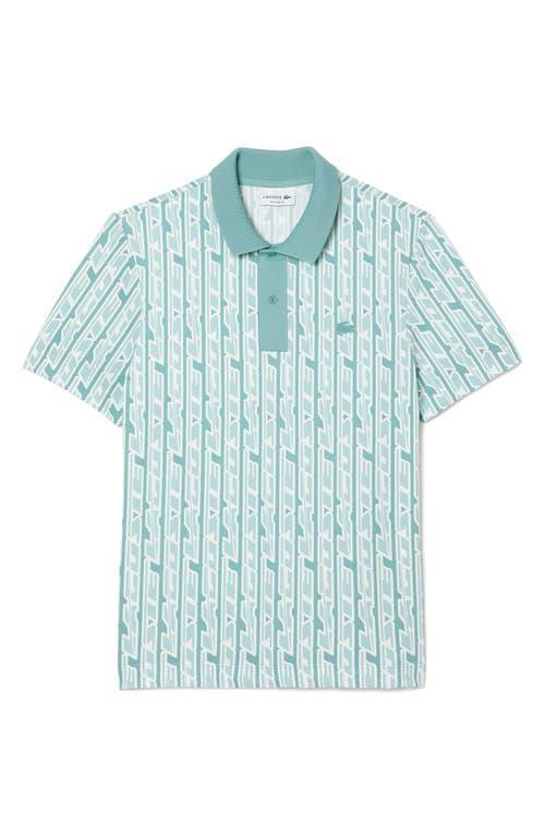 Lacoste Regular Fit Print Stretch Cotton Blend Polo Shirt Product Image