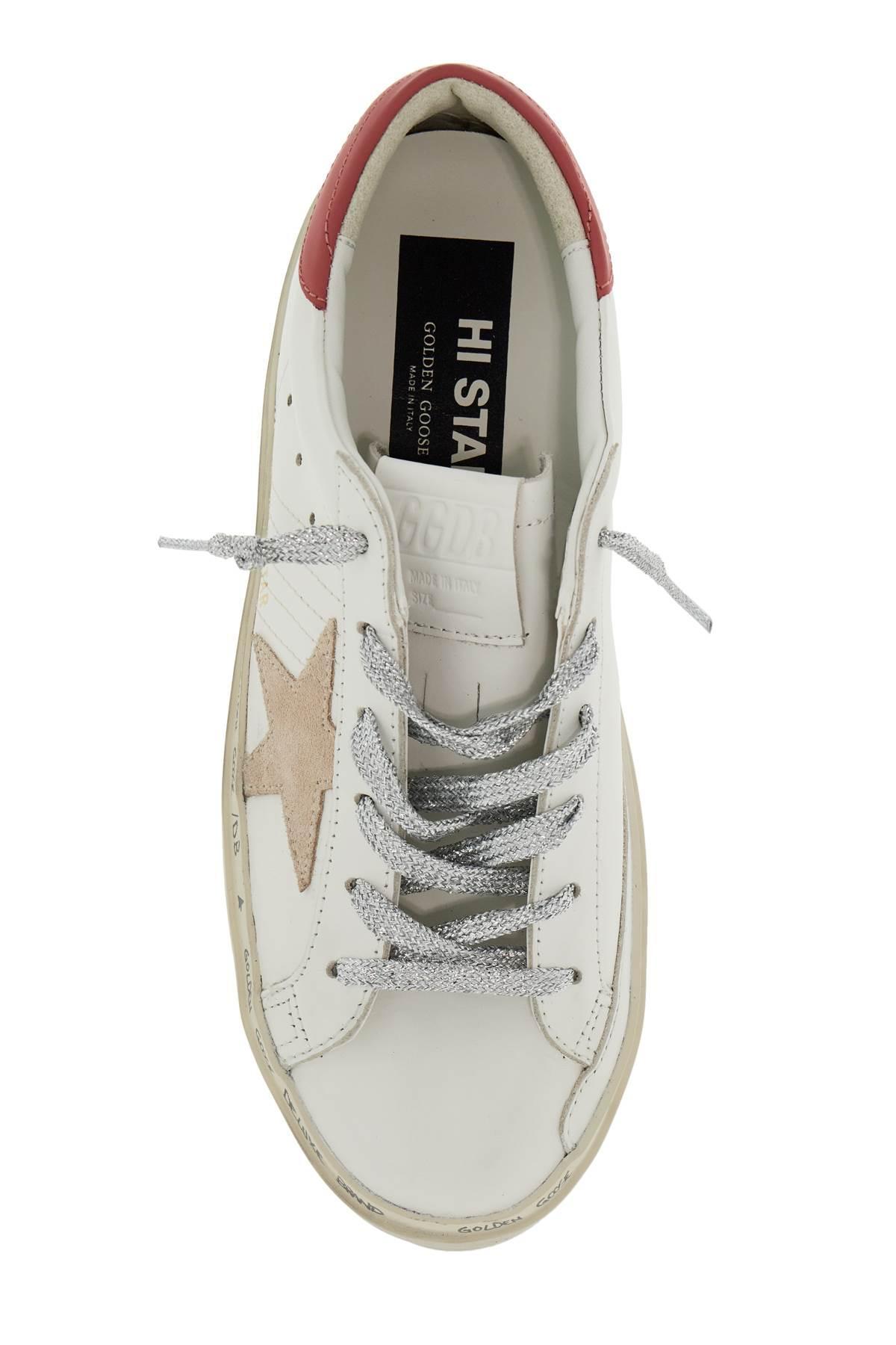 Hi Star Sneakers In White Taupe Red Product Image