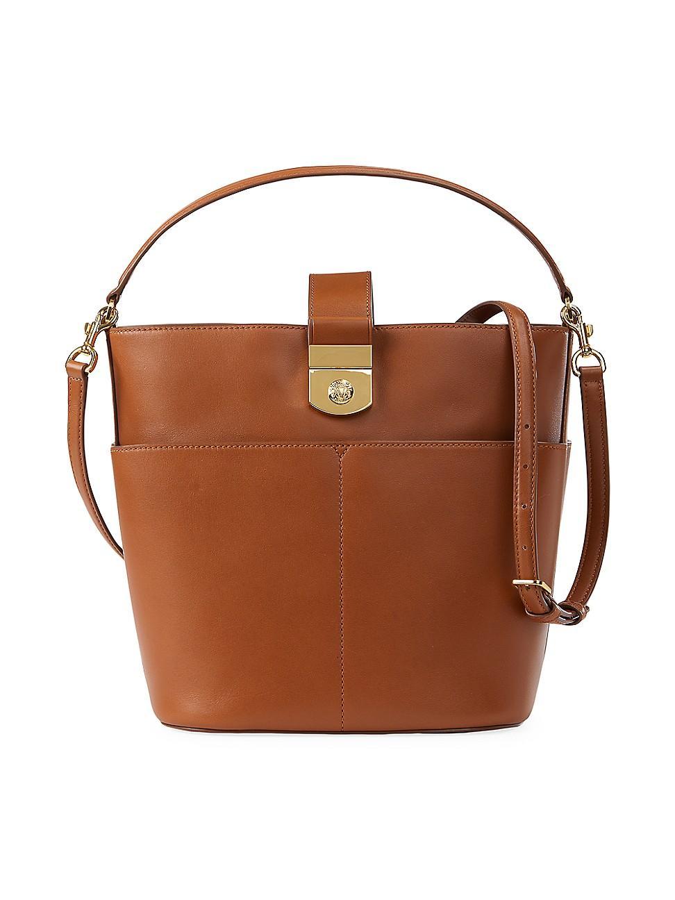 Womens Leather Bucket Bag Product Image