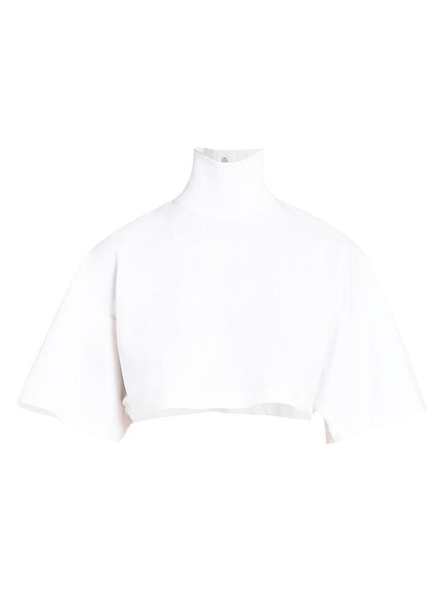 Womens Turtleneck Crop T-Shirt Product Image