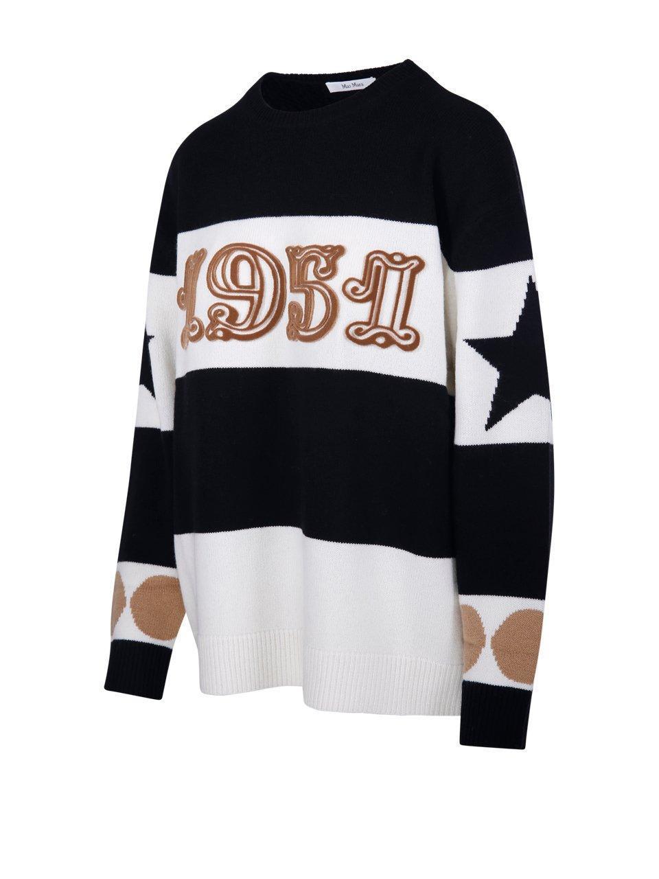 Star Patterned Crewneck Jumper In Black Product Image