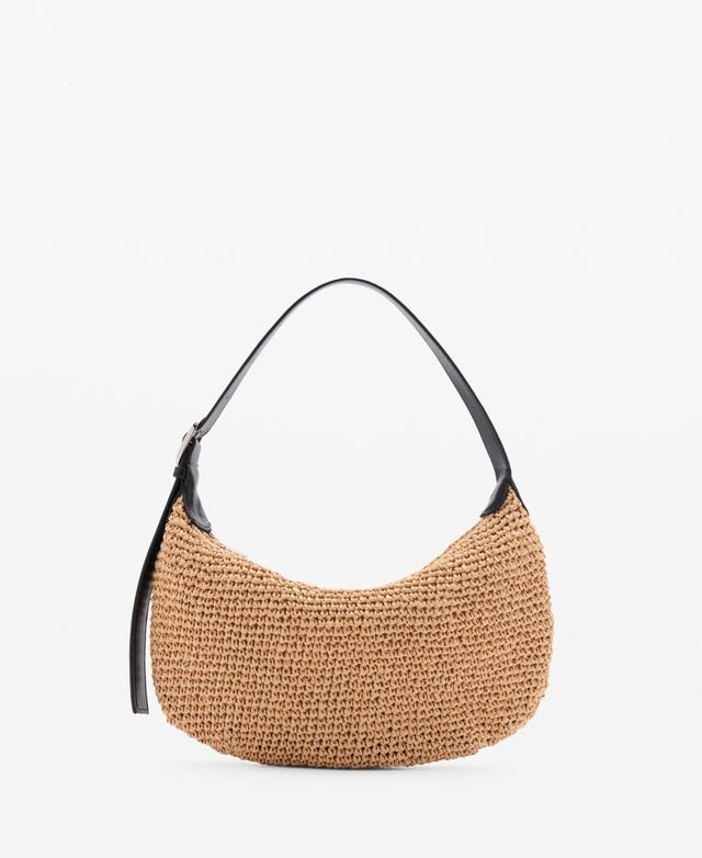 MANGO - Natural fiber shoulder bag - One size - Women Product Image