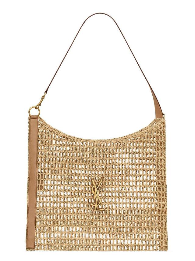 Womens Oxalis in Raffia Crochet and Vegetable-Tanned Leather Product Image