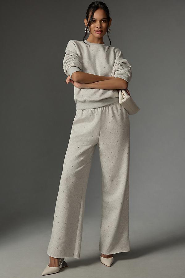 Good American Crystal Fleece Wide Leg Sweatpants Product Image