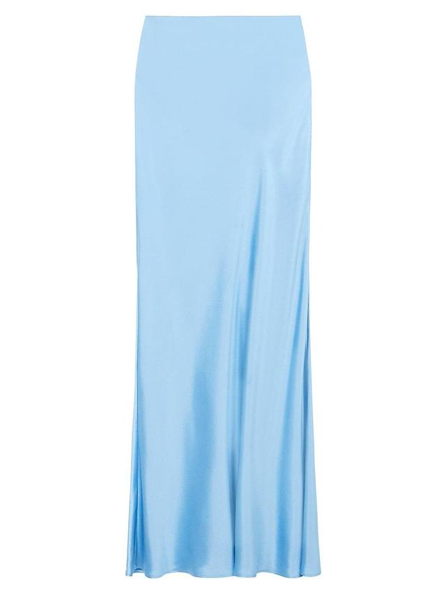 Womens Voyage Satin Fishtail Maxi Skirt Product Image