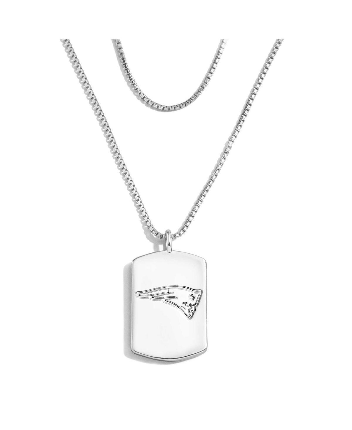 WEAR by Erin Andrews x Baublebar New England Patriots Silver Dog Tag Necklace Product Image