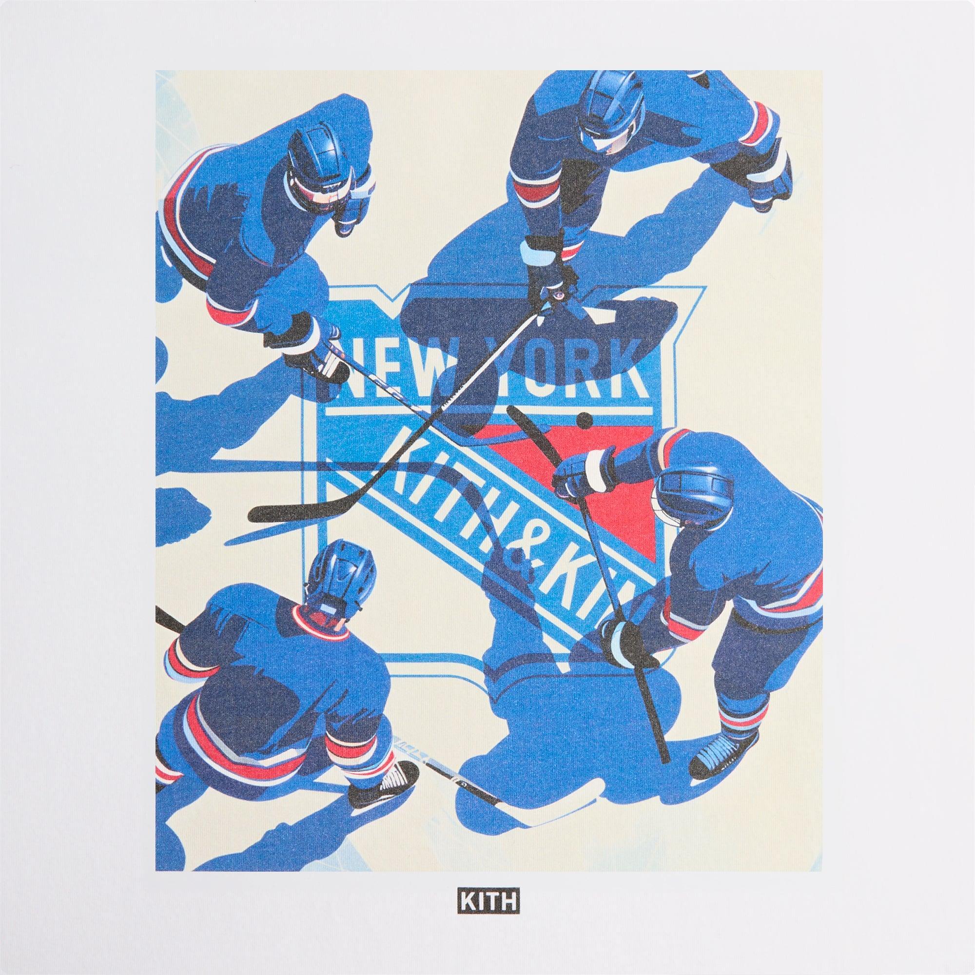 Kith for the New York Rangers on Ice Vintage Tee - White Male Product Image