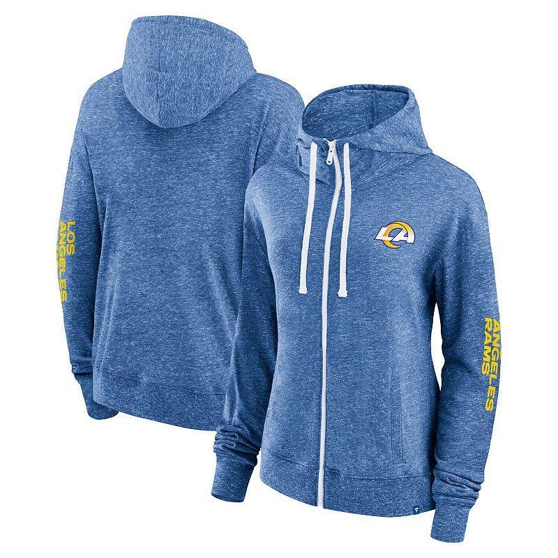 Womens Fanatics Branded Heather Royal Los Angeles Rams Opening Coin Flip Hoodie Full-Zip Sweatshirt Product Image