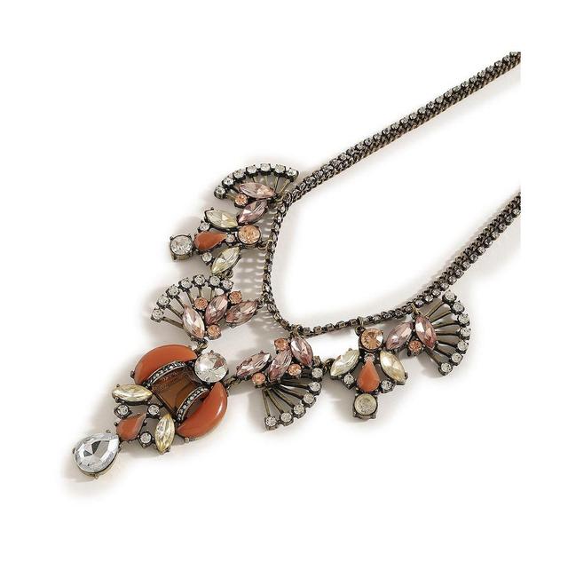 Sohi Womens Gold Revival Statement Necklace Product Image