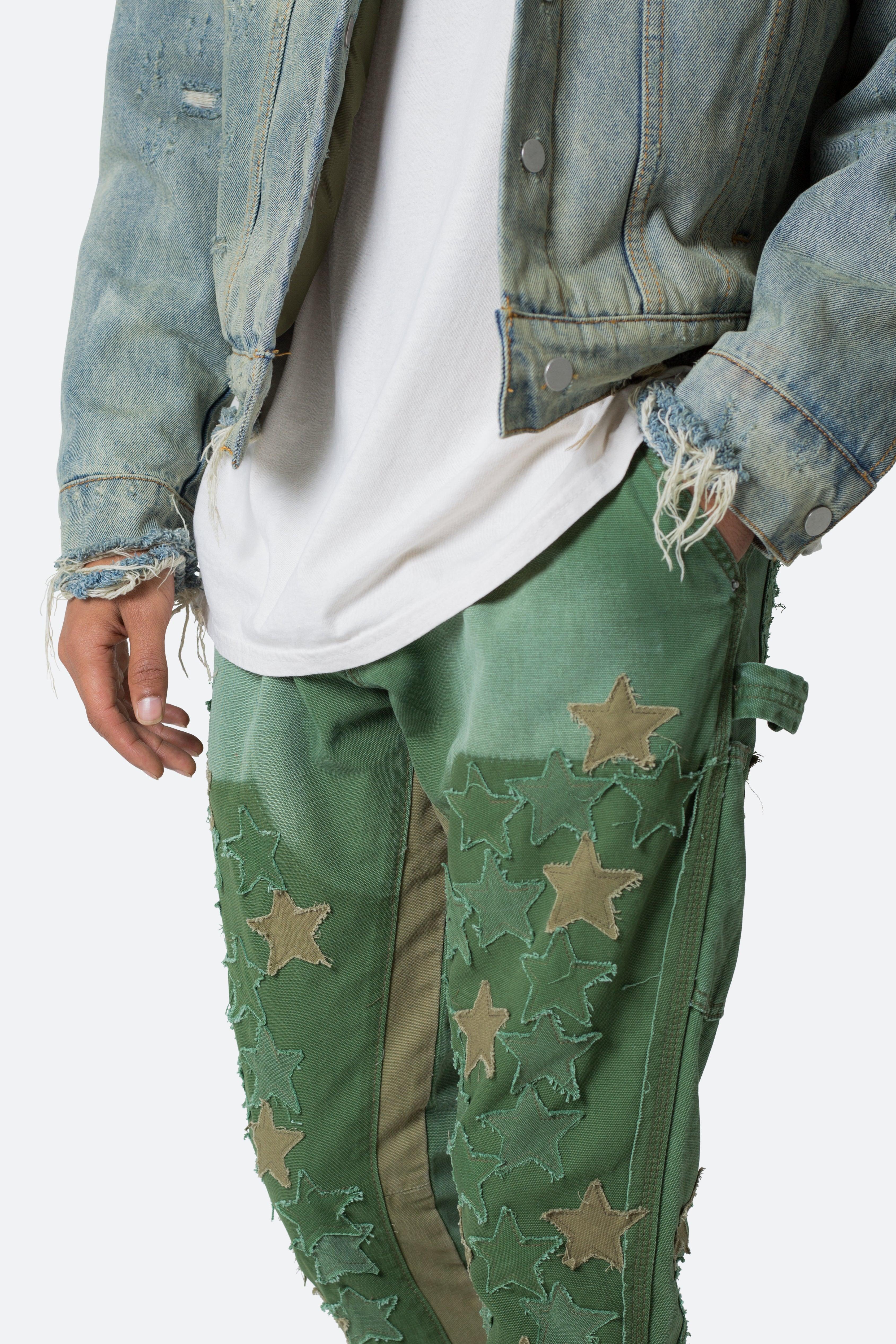 B451 Star Flare Denim - Olive Product Image