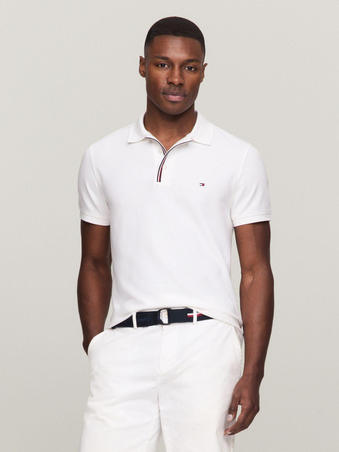 Tommy Hilfiger Men's Slim Fit Stripe Placket Polo Product Image