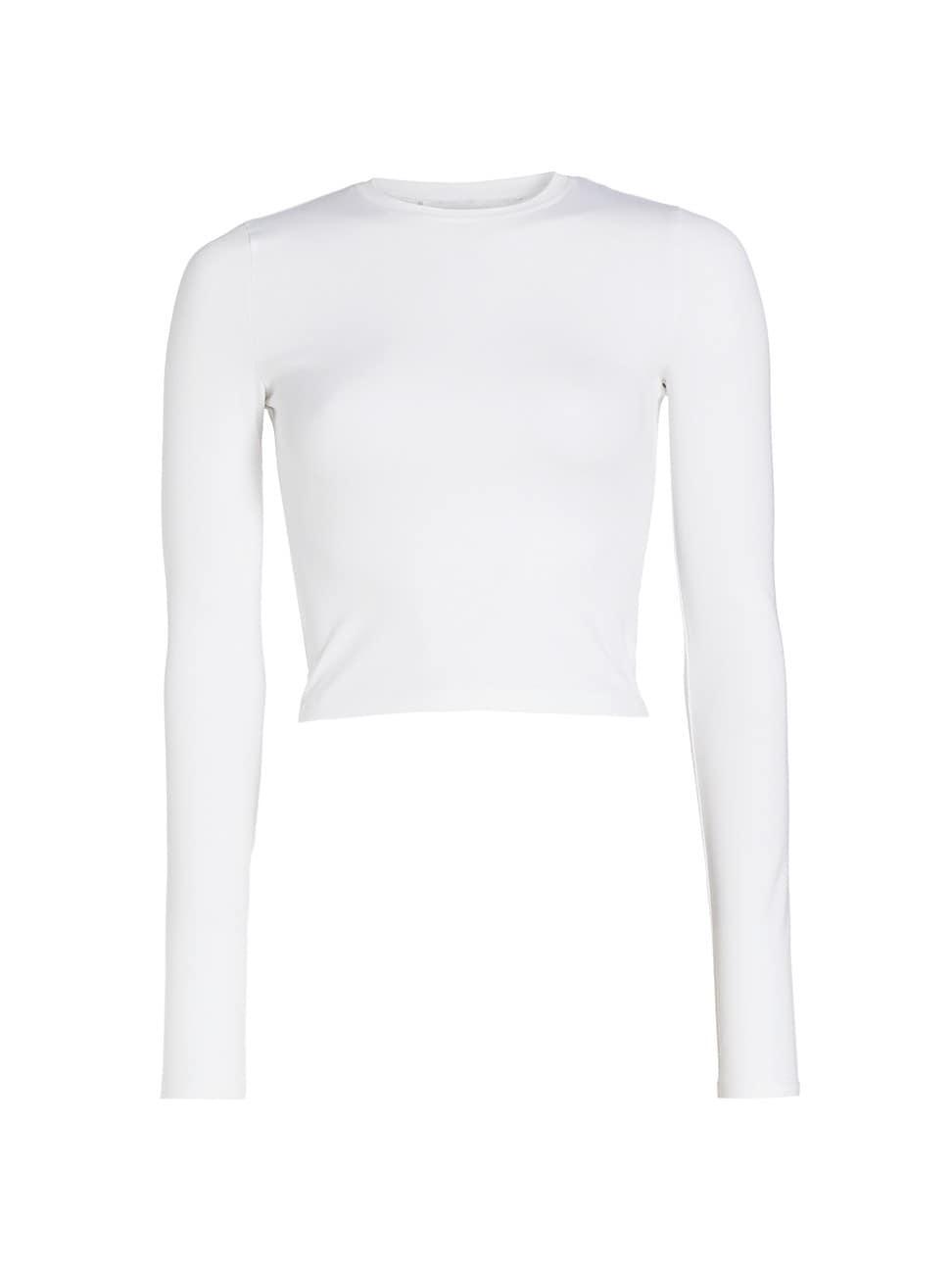 Womens Long-Sleeve Crop T-Shirt Product Image