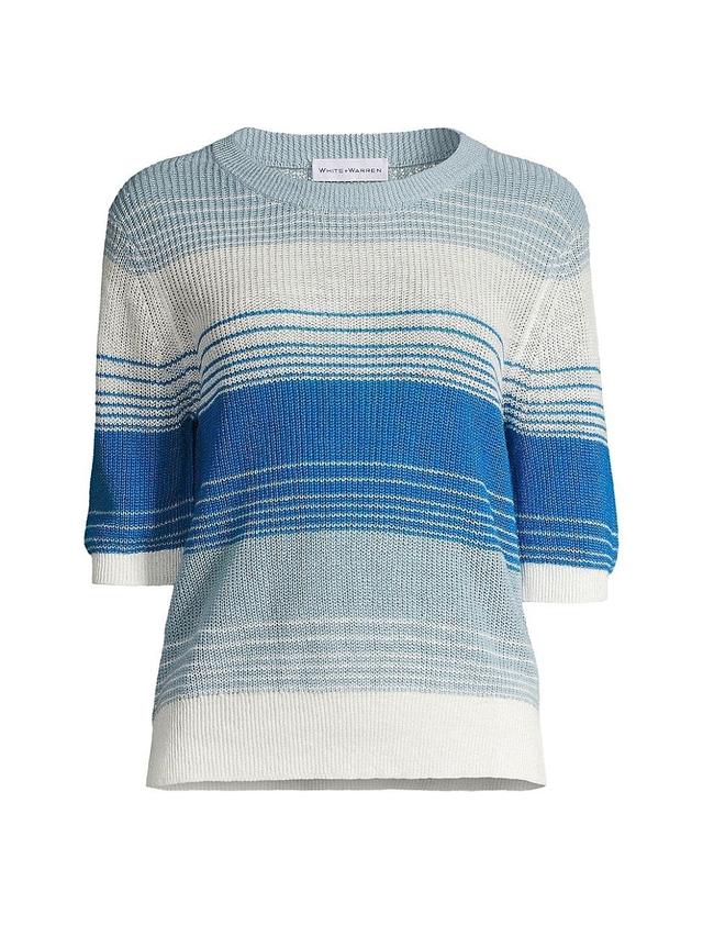 Womens Striped Linen Sweater Product Image