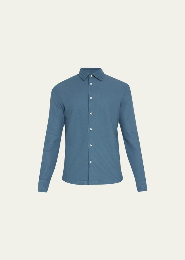 Mens Slim-Fit Cotton Piqu Sport Shirt Product Image