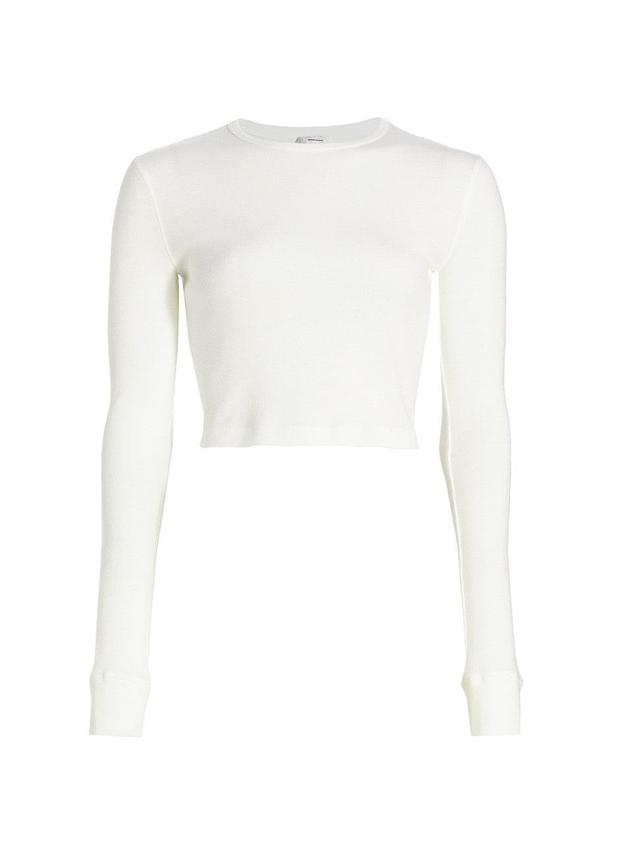 Womens Hailey Bieber Cropped Long-Sleeve Top Product Image