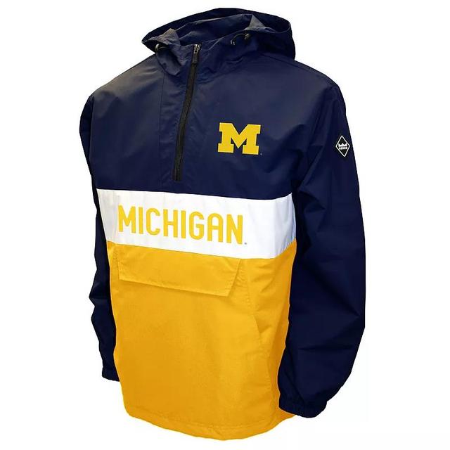 Mens Franchise Club Michigan Wolverines Alpha Anorak Pullover Blue Product Image