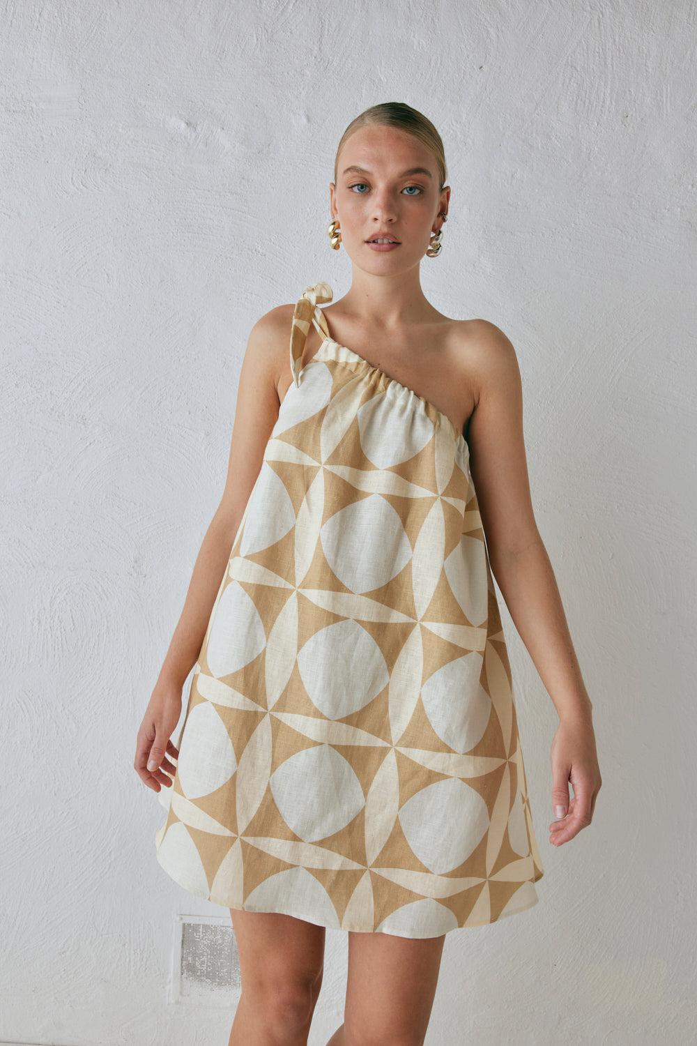 Slow Living Linen Mini Dress Scope Product Image