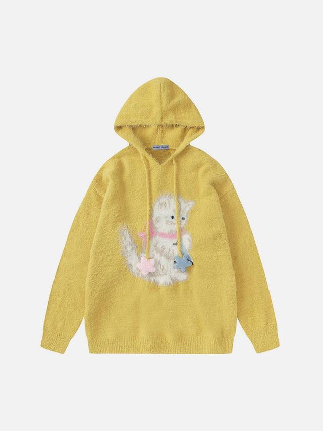 Aelfric Eden Cat Star Knit Hoodie Product Image