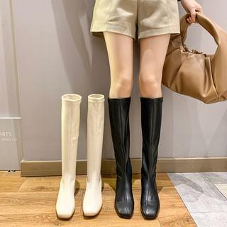 Block-Heel Zip Short Boots / Tall Boots Product Image