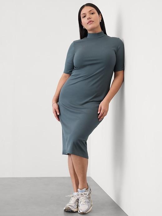 Signature Rib Mock Neck Dress Product Image